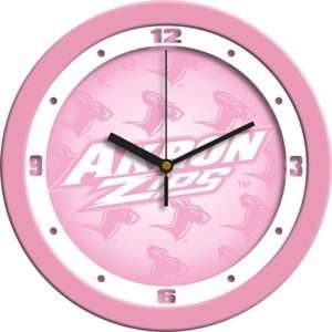  Akron Zips NCAA Wall Clock (Pink)