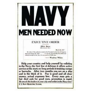  Navy men needed now   12x18 Framed Print in Gold Frame 