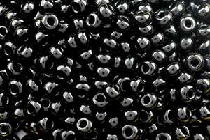 200 BLACK CZECH GLASS SEED BEADS 6/0  