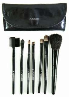 PCS Makeup Brush Cosmetic Brushes Set &1 leather bag  