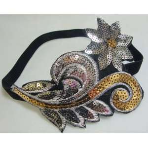    NEW Silver and Gold Elastic Sequin Headband, Limited. Beauty