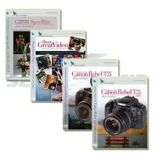   Canon Rebel T2i/550D DVD 4 pk Volume 1, 2, Speedlite & Video Camera