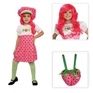  Strawberry Shortcake Child Costume with Wig and Purse 