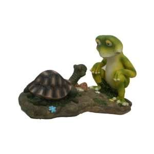  12x5x12 Frog Talking w/ Turtle, Medium