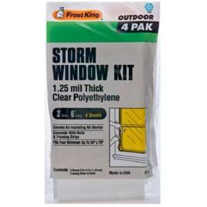 Frost King P714H Economy Outdoor Plastic Storm Window Kits 3 Foot by 6 