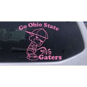 Pink 22in X 24.9in    Go Ohio Pee On Gaters Car Window Wall Laptop 