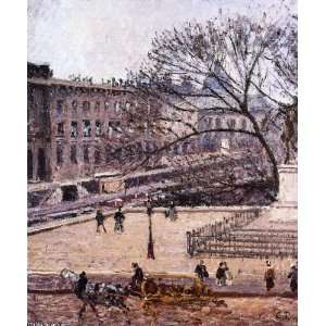   Camille Pissarro   24 x 28 inches   The Treasury and the Academy, Gray