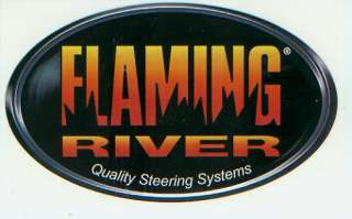 On FLAMING RIVER Steering Systems Racing Decal, Sticker RACING