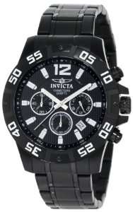  Invicta Mens 1505 Chronograph Black Ion Plated Stainless 