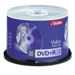  DVD+R Recordable Discs on Spindle, 4.7GB, Silver, 50/Pack 