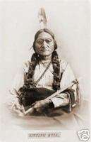 Sitting Bull Sioux Chief Indian Portrait Calumet 5x7  