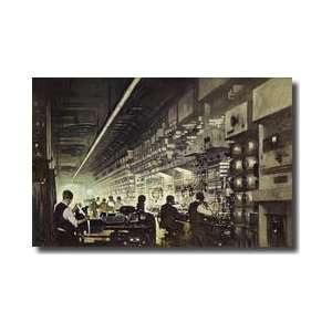  A Radiotelephone Control Room Giclee Print