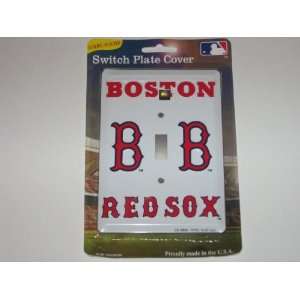  BOSTON RED SOX Team Colored Embossed Metal LIGHT SWITCH 