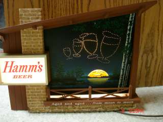   HAMMS BEER HAMMS MOTION MOON TO MOON LIGHTED STARRY SKIES SIGN  
