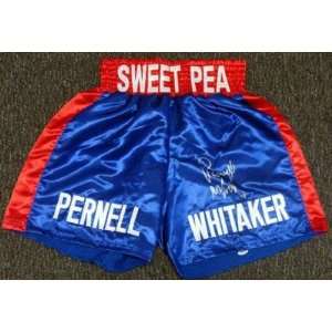  Pernell Whitaker Autographed Sweet Pea Boxing Trunks PSA 
