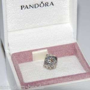   Pandora 925 ALE &14k Gold Flower Star Diamond Retired bead + Free gift