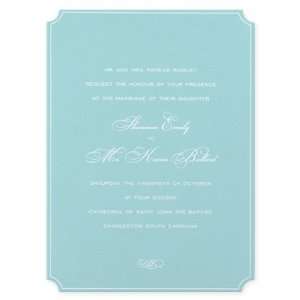  Cartouche Aqua Invitation by Martha Stewart Wedding 