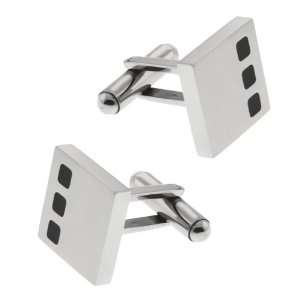   and Black Color Square Stainless Steel Cufflinks For Men 15 X 15mm