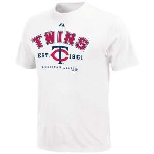   Majestic Minnesota Twins White Base Stealer T shirt
