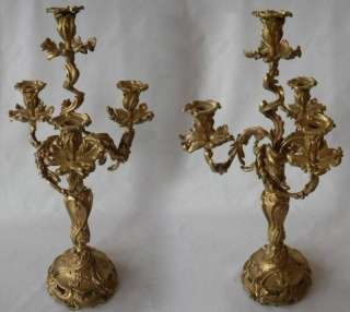 Beautiful pair of Louis XV style candelabras  