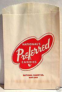 Old Preferred National Candy Company Bags St Louis Mo  