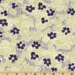  60 Wide Organic Cotton Jersey Japanese Lily Fabric By 