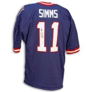  Signed Phil Simms Uniform   New York Giants Throwback Blue 