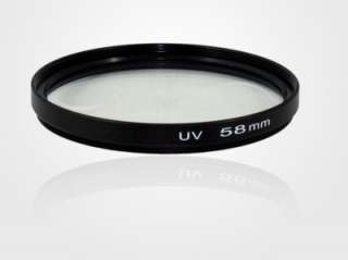 58mm UV Filter Lens for Canon EF 75 300mm f/4.0 5.6 III  