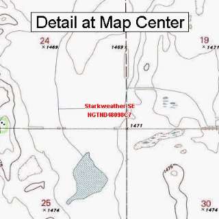  USGS Topographic Quadrangle Map   Starkweather SE, North 