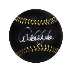   Jeter Autographed/Hand Signed Black Leather Baseball New York Yankees