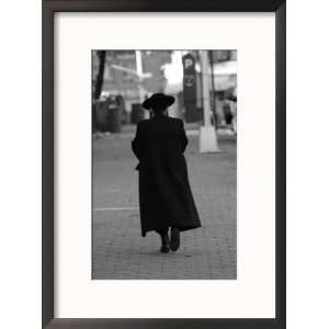 Lower East Side, A Chasid Walking, New York City Framed Photographic 