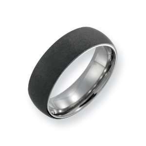  Titanium Stone Finish 7mm Comfort Fit Wedding Band Ring 