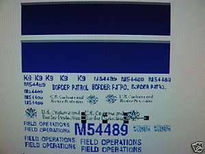 US Customs and Border Protection Car Decals 124  