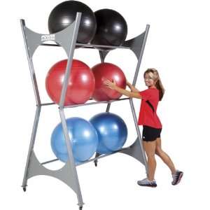   Stability Ball Storage Rack with Casters and 6 Ball Capacity Sports
