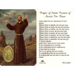  St. Francis of Assisi Prayer Card (RCC 22E)