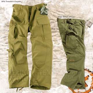 MILITARY SFU ARMY COMBAT CARGO TROUSERS RIPSTOP COYOTE  