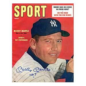  Mickey Mantle Autographed / Signed Sport Magazine   March 