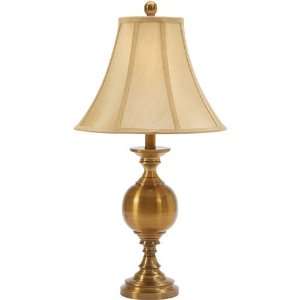  Liz Jordan Lighting 2126 Brushed Brass Classic Pleat Table 