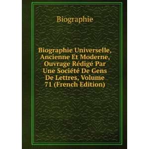  Biographie Universelle, Ancienne Et Moderne, Ouvrage RÃ 