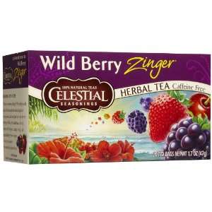 Celestial Seasonings Wild Berry Zinger Tea Bags, 20 ct, 6 pk  