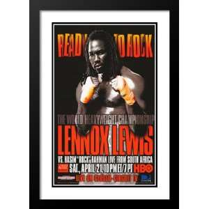 Lennox Lewis Vs Rahman 20x26 Framed and Double Matted Boxing Promo 
