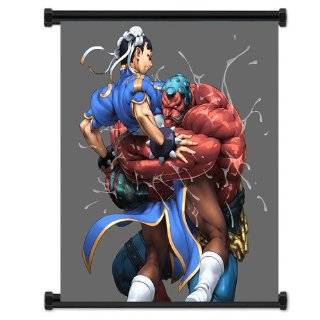 Super Street Fighter IV 4 Game Hakan Chun Li Fabric Wall Scroll Poster 