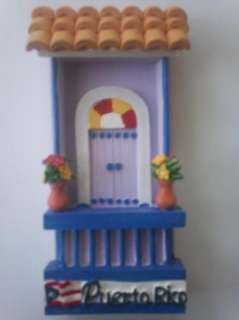 Puerto Rico Little House Wall Hanging Souvenirs Purple  