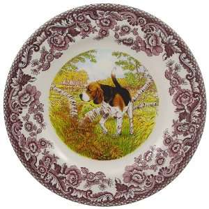 Spode Woodland Hunting Dogs Salad Plate 8 inch   Beagle  