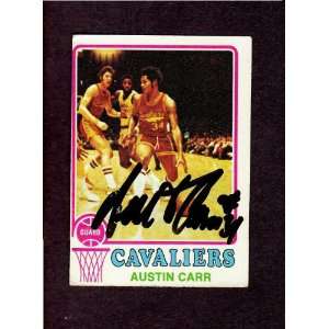 Austin Carr Autographed Signed Topps Cleveland Cavaliers 1973 74 Card
