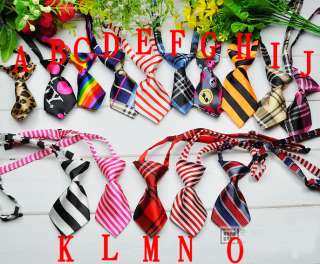 Pet Dog Cat handsome bow tie Necktie clothes 15 pattern  
