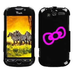   4G PINK BOW OUTLINE ON A BLACK HARD CASE COVER 