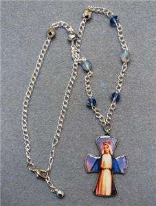 Our Lady Grace Virgin Mary Crucifix Catholic Necklace  