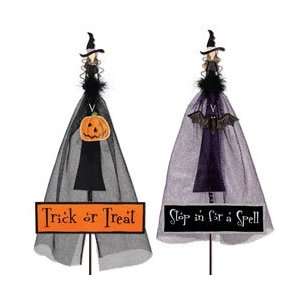  Halloween Witch Stakes / Signs (Set of 2) Patio, Lawn 