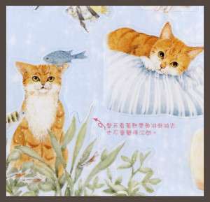 Cute Neargo Japanese Cat Drawing Sticker 6 design pick1  